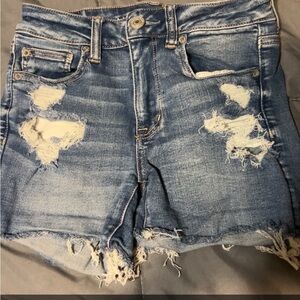 Distressed Denim Women Shorts